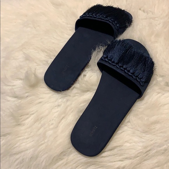 🆕NWT rare Schultz Tassel Fringe Slides in box! - Picture 5 of 8